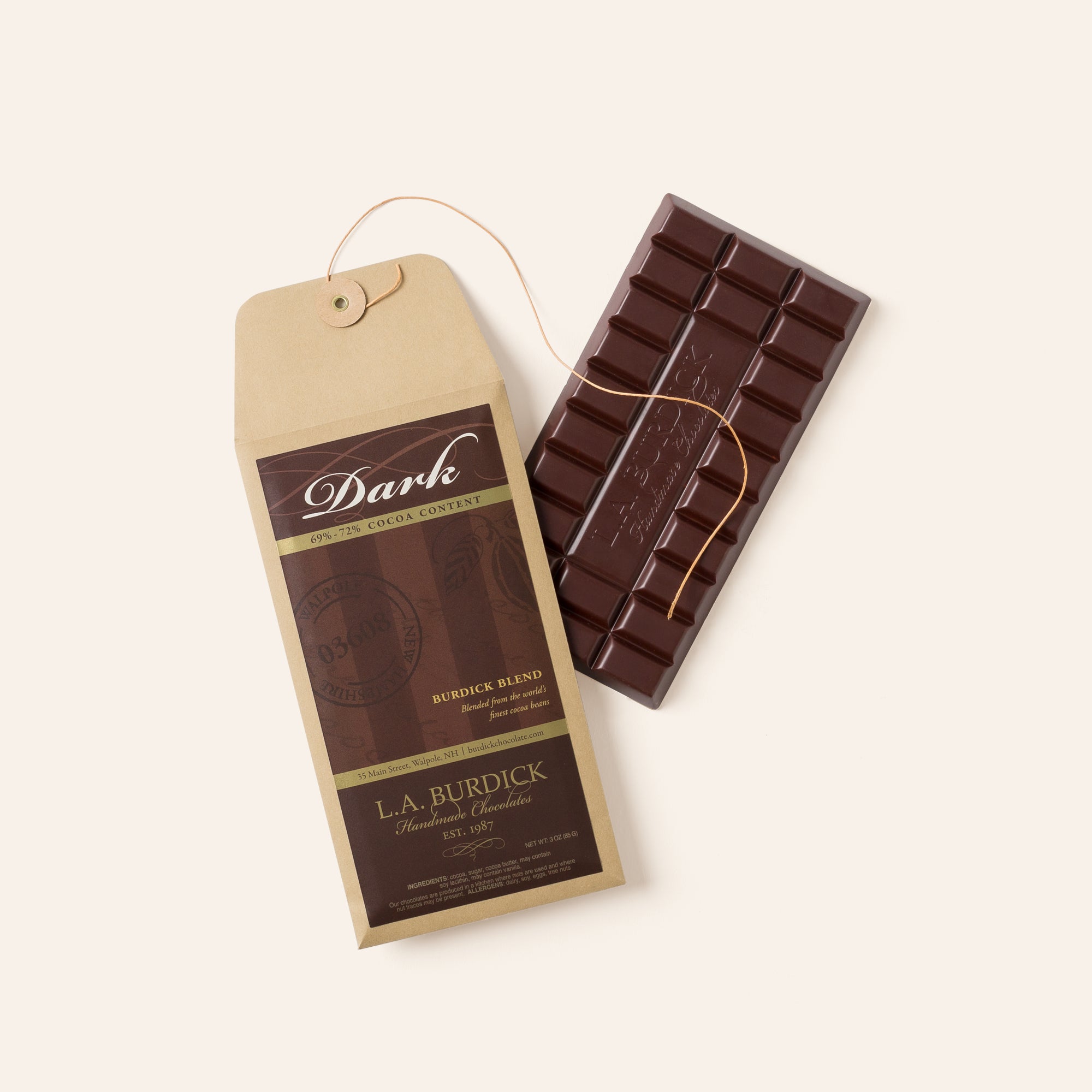 Single Source Ecuador Dark Chocolate Bar | L.A. Burdick Chocolates