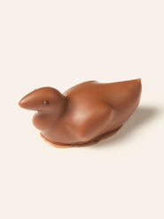 Chocolate duckon a light beige background