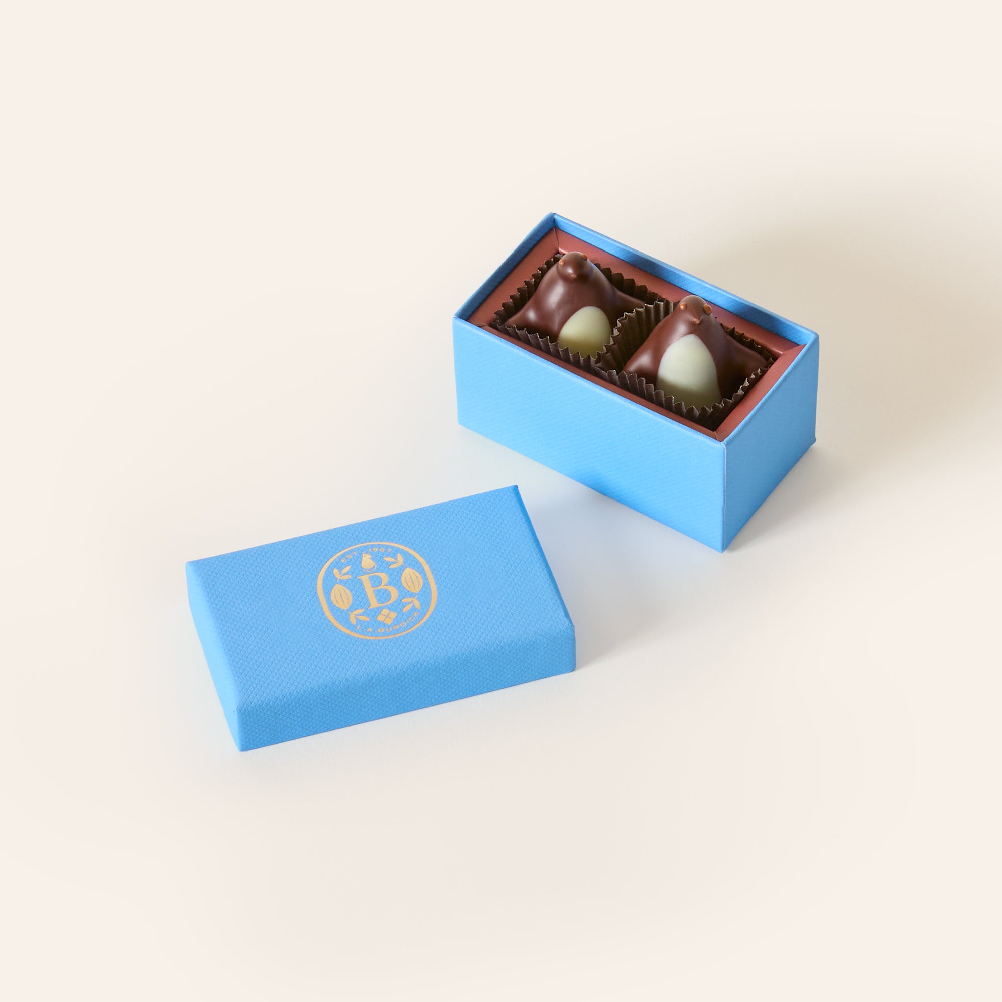 専用商品　ホワイトブラウス　ベビードレス&チョコレートボックス 2 Chocolate Penguin Favor | L.A. Burdick Chocolates