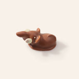 Chocolate Elephant bonbon with white tusks and almond ears
