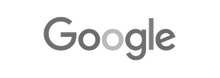 Black and white Google logo featuring the word "Google" in a simple, modern sans-serif font on a white background.